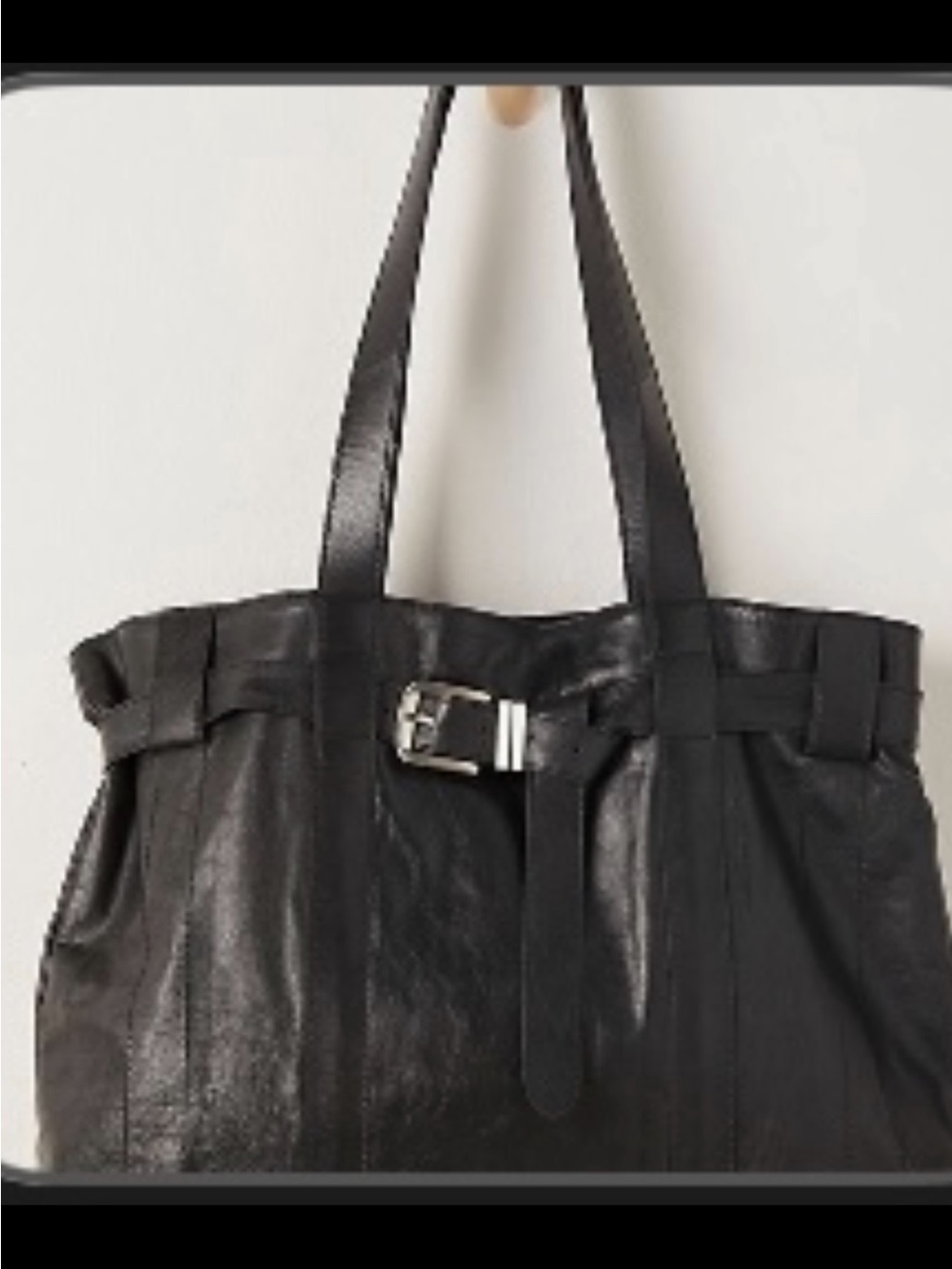 Free people buckle, leather, beautiful large purse